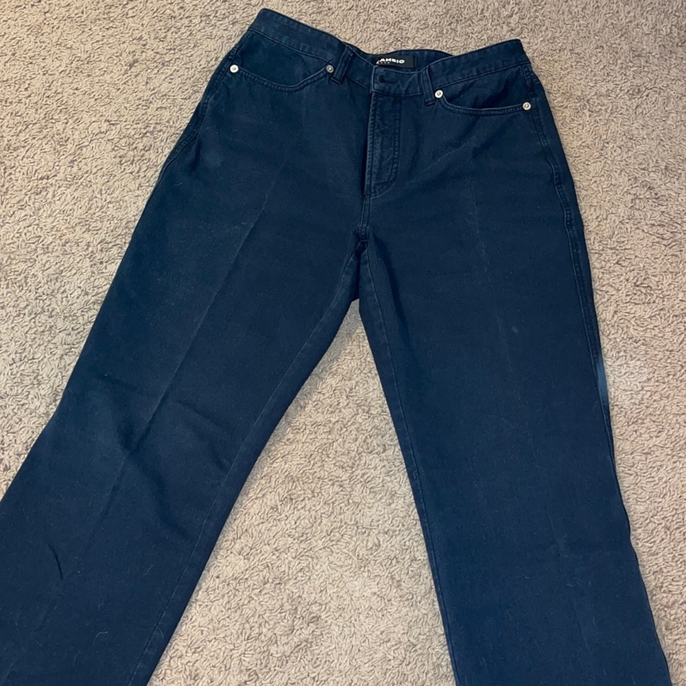 Cambio Jeans Black Straight Leg Jeans